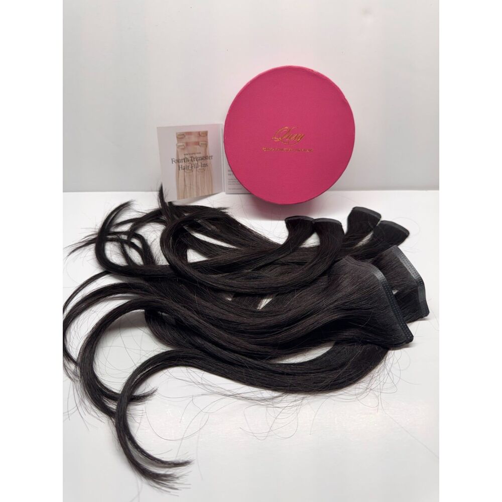 EUC 12"Luxy Fourth Trimester Thinning Hair Fill-ins Off Black (#1B)